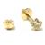 Brinco em ouro amarelo 18k com zirconia