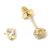 Brinco em ouro amarelo 18k com zirconia