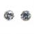 Brinco em ouro branco 18k com zirconia