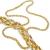 Colar em ouro 18k - Taco e bola lapidado - 45 cm 3 cores