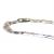 Corrente de ouro branco 18k - Cadeado achatado - 45 cm