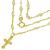 Gargantilha em ouro 18k com crucifixo e zircone