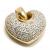 Cora��o em ouro 18 k com brilhantes