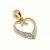 Cora��o aro duplo em ouro amarelo 18k-Det. em R�dio