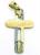 Pingente em cruz ouro amarelo e branco 18k com brilh