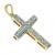 Crucifixo em ouro amarelo e branco 18k com diamantes