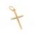 Pingentes em cruz de ouro amarelo 18k