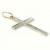 Crucifixo em ouro amarelo e branco 18k