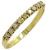 Meia alian�a de diamantes em ouro amarelo 18k