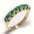 Meia Alian�a de esmeraldas em ouro amarelo 18k