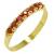 Meia Alian�a de Rubis em ouro 18k
