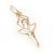 Pingente Balarina em ouro amarelo 18k