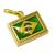 Pingente em ouro 18k - Bandeira do Brasil