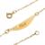 Pulseira infantil de chapa em ouro amarelo 18k