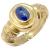 Anel em ouro 18k com safiras e brilhantes