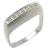 Anel em ouro branco 18k com brilhantes