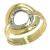 Anel em ouro 18k com brilhantes Circulo em ouro bran