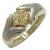 Anel em ouro amarelo e branco 18k com brilhantes
