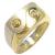 Anel em ouro amarelo e branco 18k