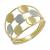 Anel em ouro amarelo e branco 18k