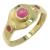 Anel em ouro 18k com rubi