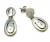 Brinco em ouro branco 18k com diamantes