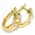 Brinco em ouro amarelo 18k com diamantes