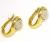 Brinco em ouro amarelo e branco 18k com diamantes