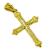 Crucifixo em ouro amarelo 18k com brilhantes
