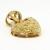 Cora��o em ouro amarelo 18k com brilhantes