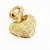 Cora��o em ouro amarelo 18k com brilhantes