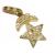 Estrela e lua em ouro 18k com brilhantes