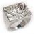 Anel MIRELE em ouro branco 18k - diamantes e rubi