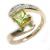 Anel DALLAS de brilhantes em ouro 18k - Peridoto