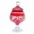 Bomboni�rre de cristal Vermelho San Carlos 27 cm