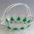 Cesta em cristal c/ al�a 6.5 cm Saturn Esmerald