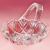 Cesta em cristal c/ al�a 6.5 cm - Saturn Rose