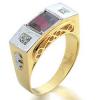 Anel formatura em ouro 18k - Diamantes e P. Natural