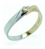 Solitário em ouro amarelo e branco 18k - 1ANB0105 (Produto Esgotado) Solitário em ouro amarelo e branco 18k - 1ANB0105 (Produto Esgotado)