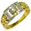 Anel em ouro amarelo e branco 18k