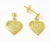 Brinco em ouro 18k feminino - Coração com diamantes Brinco em ouro 18k feminino - Coração com diamantes