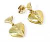 Brinco em ouro 18k - Cora��o com diamantes