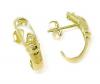 Brinco em ouro amarelo e branco 18k feminino com brilhante Brinco em ouro amarelo e branco 18k feminino com brilhante
