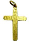 Pingente Cruz de ouro 18k - jateado fosco