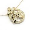 Gargantilha em ouro amarelo 18k Flores e diamantes