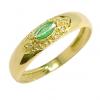 Anel em ouro 18k com esmeralda e diamantes