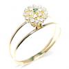 Anel em ouro 18k com diamantes e esmeralda - 2ABE0041 Anel em ouro 18k com diamantes e esmeralda - 2ABE0041