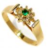 Anel formatura em ouro 18k - Diamantes e Esmeralda - 2ABE0046 Anel formatura em ouro 18k - Diamantes e Esmeralda - 2ABE0046