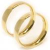 Par de alian�as em ouro amarelo 18k