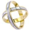 Par de alian�as em ouro amarelo e branco 18k